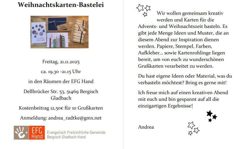 Weihnachtskarten basteln 